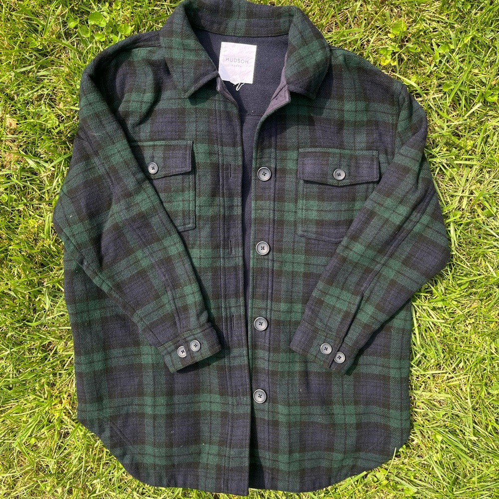 Plaid Green and Black Flannel